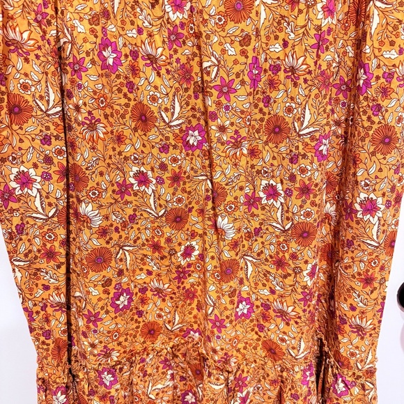 Boho Fall Floral Maxi Skirt with Pockets Boutique - Picture 5 of 7